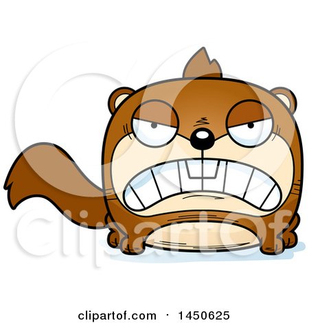 Clipart Graphic of a Cartoon Mad Squirrel Character Mascot - Royalty Free Vector Illustration by Cory Thoman