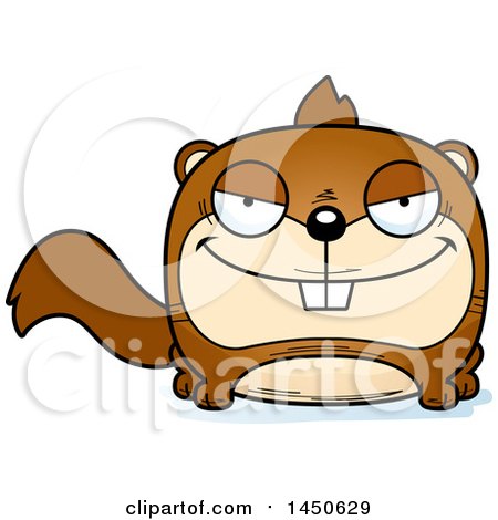 Clipart Graphic of a Cartoon Sly Squirrel Character Mascot - Royalty Free Vector Illustration by Cory Thoman