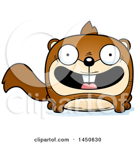 Clipart Graphic of a Cartoon Smiling Squirrel Character Mascot - Royalty Free Vector Illustration by Cory Thoman