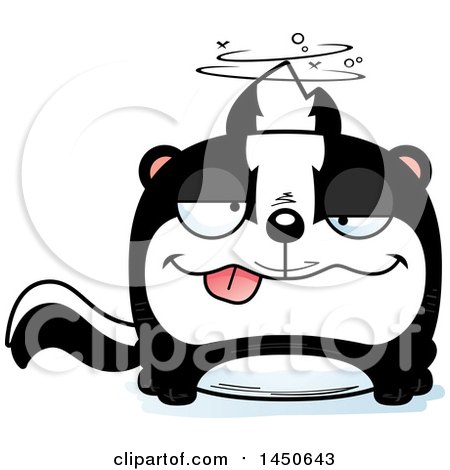 Clipart Graphic of a Cartoon Drunk Skunk Character Mascot - Royalty Free Vector Illustration by Cory Thoman