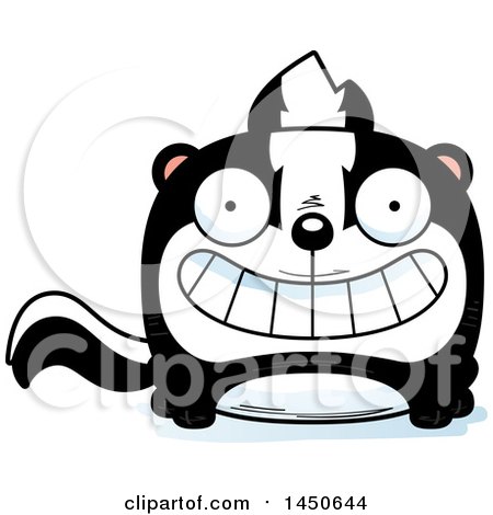 Clipart Graphic of a Cartoon Grinning Skunk Character Mascot - Royalty Free Vector Illustration by Cory Thoman