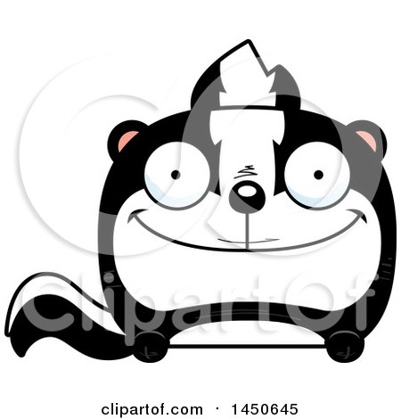Clipart Graphic of a Cartoon Happy Skunk Character Mascot - Royalty Free Vector Illustration by Cory Thoman