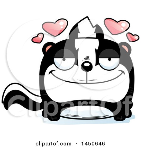 Clipart Graphic of a Cartoon Loving Skunk Character Mascot - Royalty Free Vector Illustration by Cory Thoman