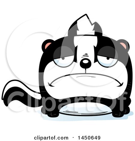 Clipart Graphic of a Cartoon Sad Skunk Character Mascot - Royalty Free Vector Illustration by Cory Thoman