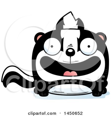Clipart Graphic of a Cartoon Smiling Skunk Character Mascot - Royalty Free Vector Illustration by Cory Thoman