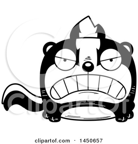 Clipart Graphic of a Cartoon Mad Skunk Character Mascot - Royalty Free Vector Illustration by Cory Thoman