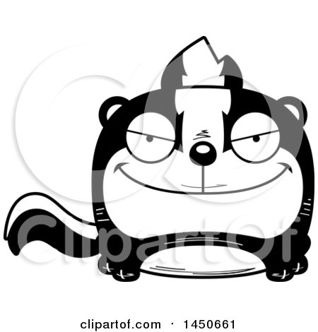 Clipart Graphic of a Cartoon Sly Skunk Character Mascot - Royalty Free Vector Illustration by Cory Thoman
