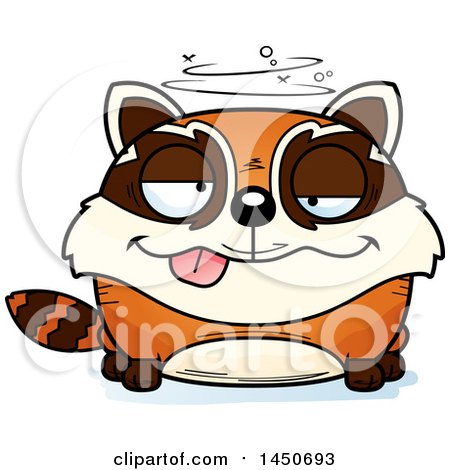 Clipart Graphic of a Cartoon Drunk Red Panda Character Mascot - Royalty Free Vector Illustration by Cory Thoman