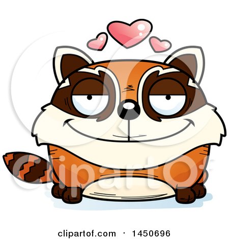Clipart Graphic of a Cartoon Loving Red Panda Character Mascot - Royalty Free Vector Illustration by Cory Thoman