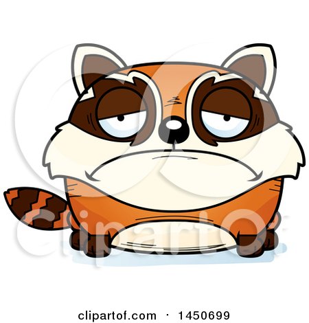 Clipart Graphic of a Cartoon Sad Red Panda Character Mascot - Royalty Free Vector Illustration by Cory Thoman