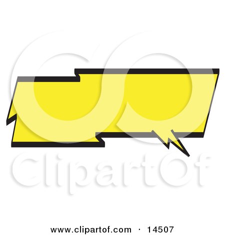 Lightning Shaped Word Balloon With A Yellow Background And Bold Black Outline Clipart Illustration by Andy Nortnik