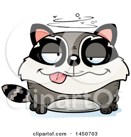 Clipart Graphic of a Cartoon Drunk Raccoon Character Mascot - Royalty Free Vector Illustration by Cory Thoman