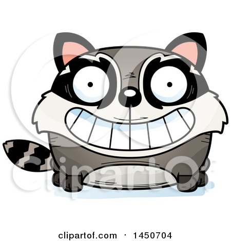 Clipart Graphic of a Cartoon Grinning Raccoon Character Mascot - Royalty Free Vector Illustration by Cory Thoman