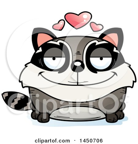 Clipart Graphic of a Cartoon Loving Raccoon Character Mascot - Royalty Free Vector Illustration by Cory Thoman