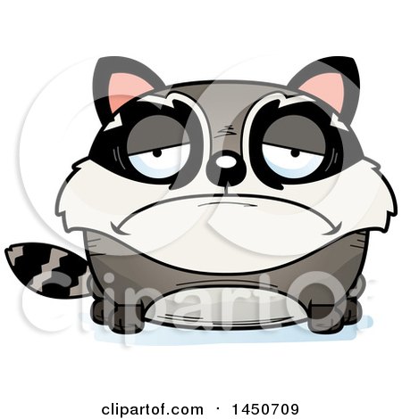 Clipart Graphic of a Cartoon Sad Raccoon Character Mascot - Royalty Free Vector Illustration by Cory Thoman