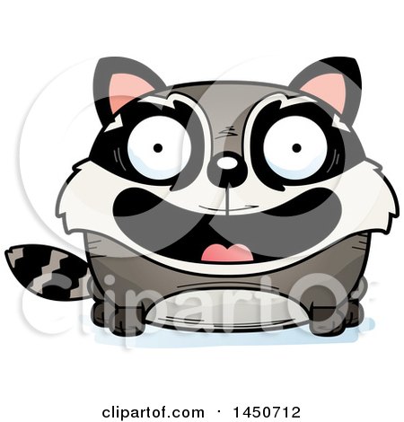 Clipart Graphic of a Cartoon Smiling Raccoon Character Mascot - Royalty Free Vector Illustration by Cory Thoman