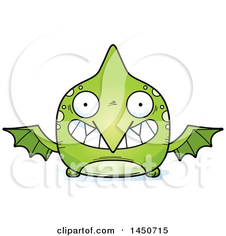 Clipart Graphic of a Cartoon Grinning Pterodactyl Character Mascot - Royalty Free Vector Illustration by Cory Thoman