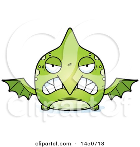 Clipart Graphic of a Cartoon Mad Pterodactyl Character Mascot - Royalty Free Vector Illustration by Cory Thoman