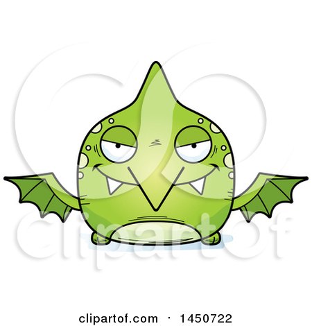 Clipart Graphic of a Cartoon Sly Pterodactyl Character Mascot - Royalty Free Vector Illustration by Cory Thoman