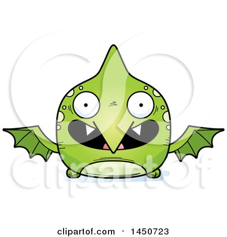Clipart Graphic of a Cartoon Smiling Pterodactyl Character Mascot - Royalty Free Vector Illustration by Cory Thoman