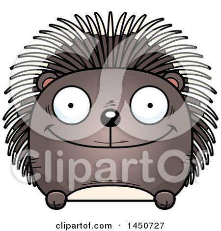 Clipart Graphic of a Cartoon Happy Porcupine Character Mascot - Royalty Free Vector Illustration by Cory Thoman