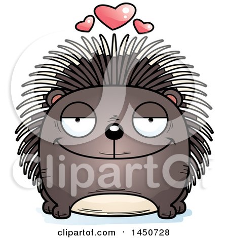 Clipart Graphic of a Cartoon Loving Porcupine Character Mascot - Royalty Free Vector Illustration by Cory Thoman