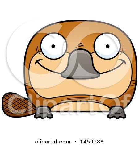 Clipart Graphic of a Cartoon Happy Platypus Character Mascot - Royalty Free Vector Illustration by Cory Thoman