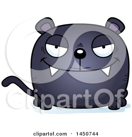 Clipart Graphic of a Cartoon Sly Black Panther Character Mascot - Royalty Free Vector Illustration by Cory Thoman
