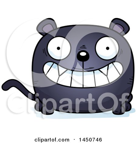 Clipart Graphic of a Cartoon Grinning Black Panther Character Mascot - Royalty Free Vector Illustration by Cory Thoman