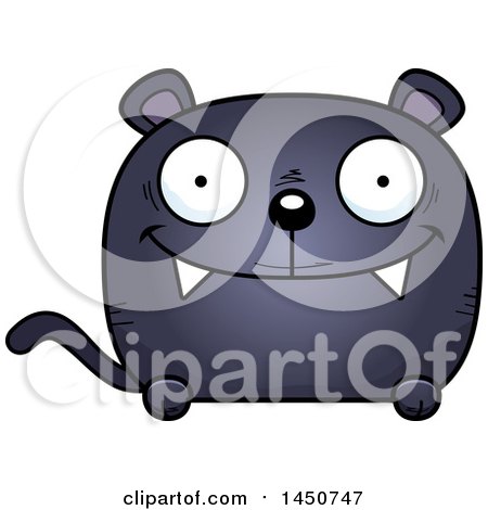 Clipart Graphic of a Cartoon Happy Black Panther Character Mascot - Royalty Free Vector Illustration by Cory Thoman