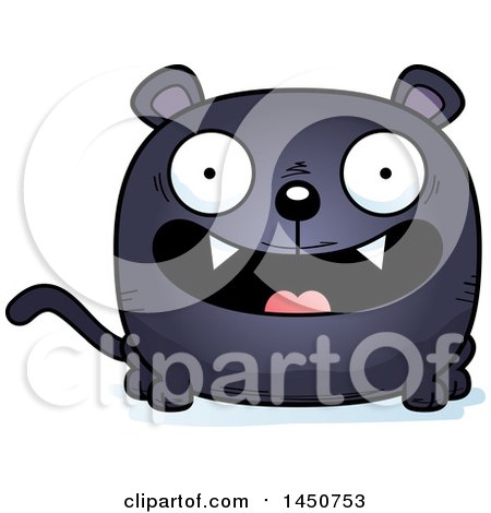 Clipart Graphic of a Cartoon Smiling Black Panther Character Mascot - Royalty Free Vector Illustration by Cory Thoman