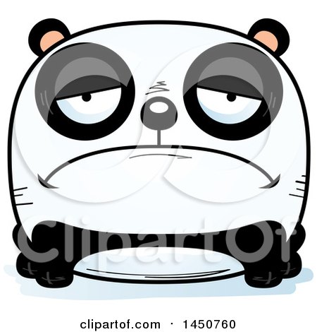 Clipart Graphic of a Cartoon Sad Panda Character Mascot - Royalty Free Vector Illustration by Cory Thoman