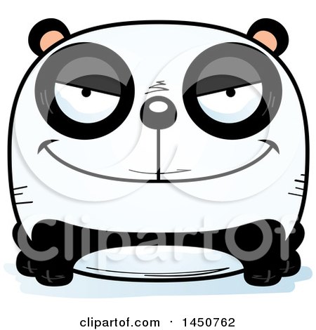 Clipart Graphic of a Cartoon Sly Panda Character Mascot - Royalty Free Vector Illustration by Cory Thoman