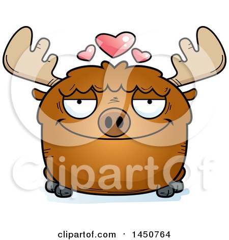 Clipart Graphic of a Cartoon Loving Moose Character Mascot - Royalty Free Vector Illustration by Cory Thoman