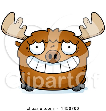 Clipart Graphic of a Cartoon Grinning Moose Character Mascot - Royalty Free Vector Illustration by Cory Thoman