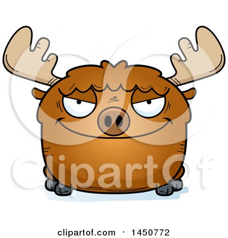 Clipart Graphic of a Cartoon Sly Moose Character Mascot - Royalty Free Vector Illustration by Cory Thoman