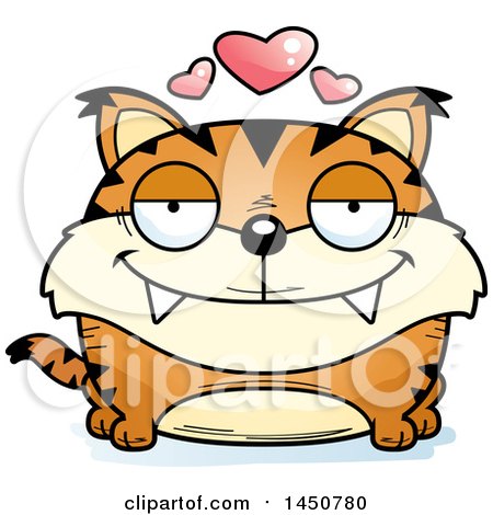 Clipart Graphic of a Cartoon Loving Lynx Character Mascot - Royalty Free Vector Illustration by Cory Thoman