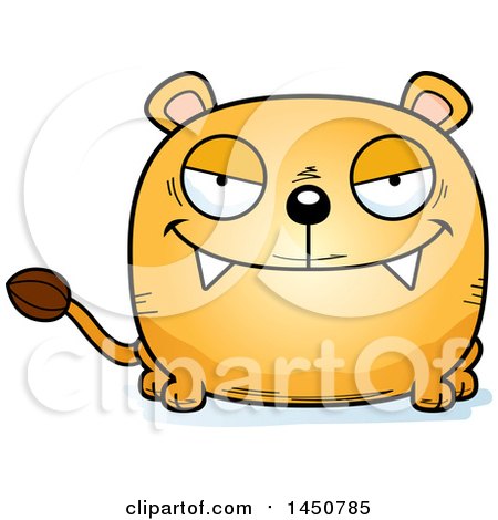 Clipart Graphic of a Cartoon Sly Lioness Character Mascot - Royalty Free Vector Illustration by Cory Thoman