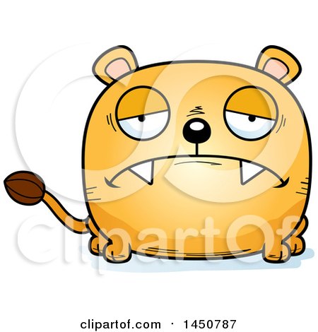Clipart Graphic of a Cartoon Sad Lioness Character Mascot - Royalty Free Vector Illustration by Cory Thoman