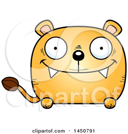 Clipart Graphic of a Cartoon Happy Lioness Character Mascot - Royalty Free Vector Illustration by Cory Thoman