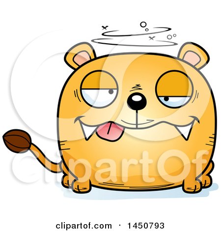 Clipart Graphic of a Cartoon Drunk Lioness Character Mascot - Royalty Free Vector Illustration by Cory Thoman