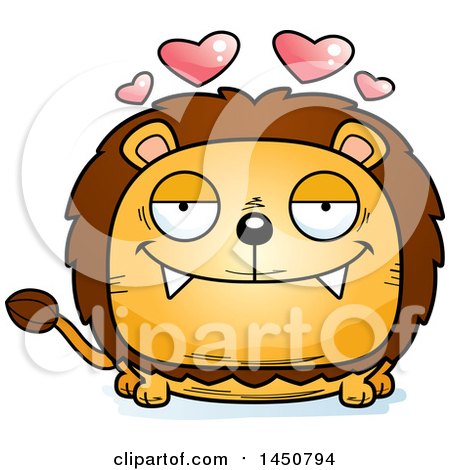 Clipart Graphic of a Cartoon Loving Male Lion Character Mascot - Royalty Free Vector Illustration by Cory Thoman