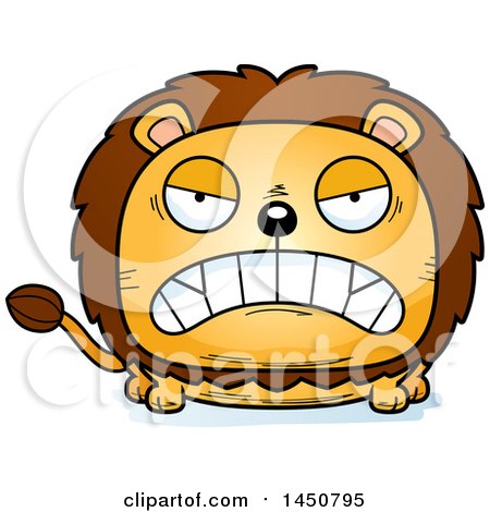 Clipart Graphic of a Cartoon Mad Male Lion Character Mascot - Royalty Free Vector Illustration by Cory Thoman