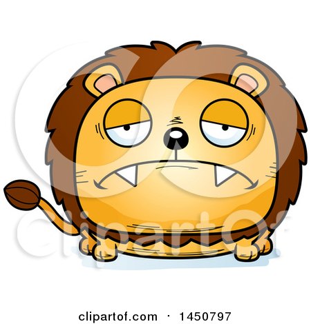 Clipart Graphic of a Cartoon Sad Male Lion Character Mascot - Royalty Free Vector Illustration by Cory Thoman