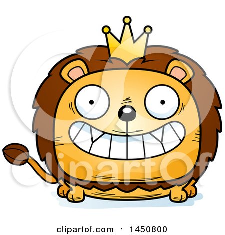Clipart Graphic of a Cartoon Grinning Lion King Character Mascot - Royalty Free Vector Illustration by Cory Thoman