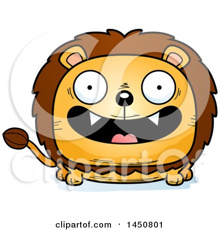 Clipart Graphic of a Cartoon Smiling Male Lion Character Mascot - Royalty Free Vector Illustration by Cory Thoman