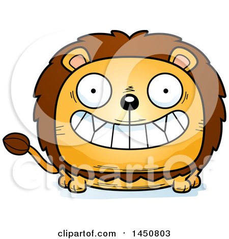 Clipart Graphic of a Cartoon Grinning Male Lion Character Mascot - Royalty Free Vector Illustration by Cory Thoman