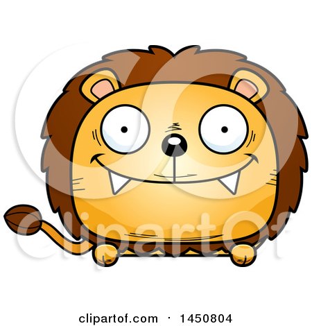 Clipart Graphic of a Cartoon Happy Male Lion Character Mascot - Royalty Free Vector Illustration by Cory Thoman