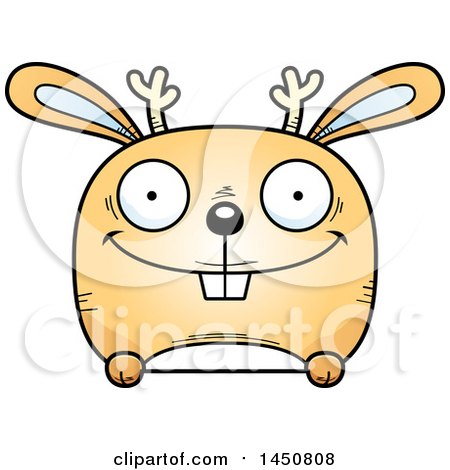 Clipart Graphic of a Cartoon Happy Jackalope Character Mascot - Royalty Free Vector Illustration by Cory Thoman