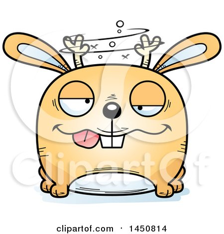 Clipart Graphic of a Cartoon Drunk Jackalope Character Mascot - Royalty Free Vector Illustration by Cory Thoman